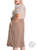 Curvy Animal Print Tie Front Dress