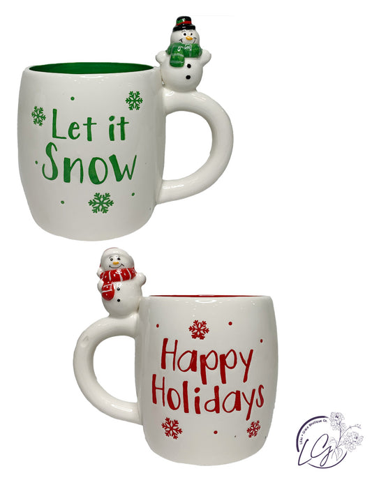 Holiday Mint Snow Star Mug