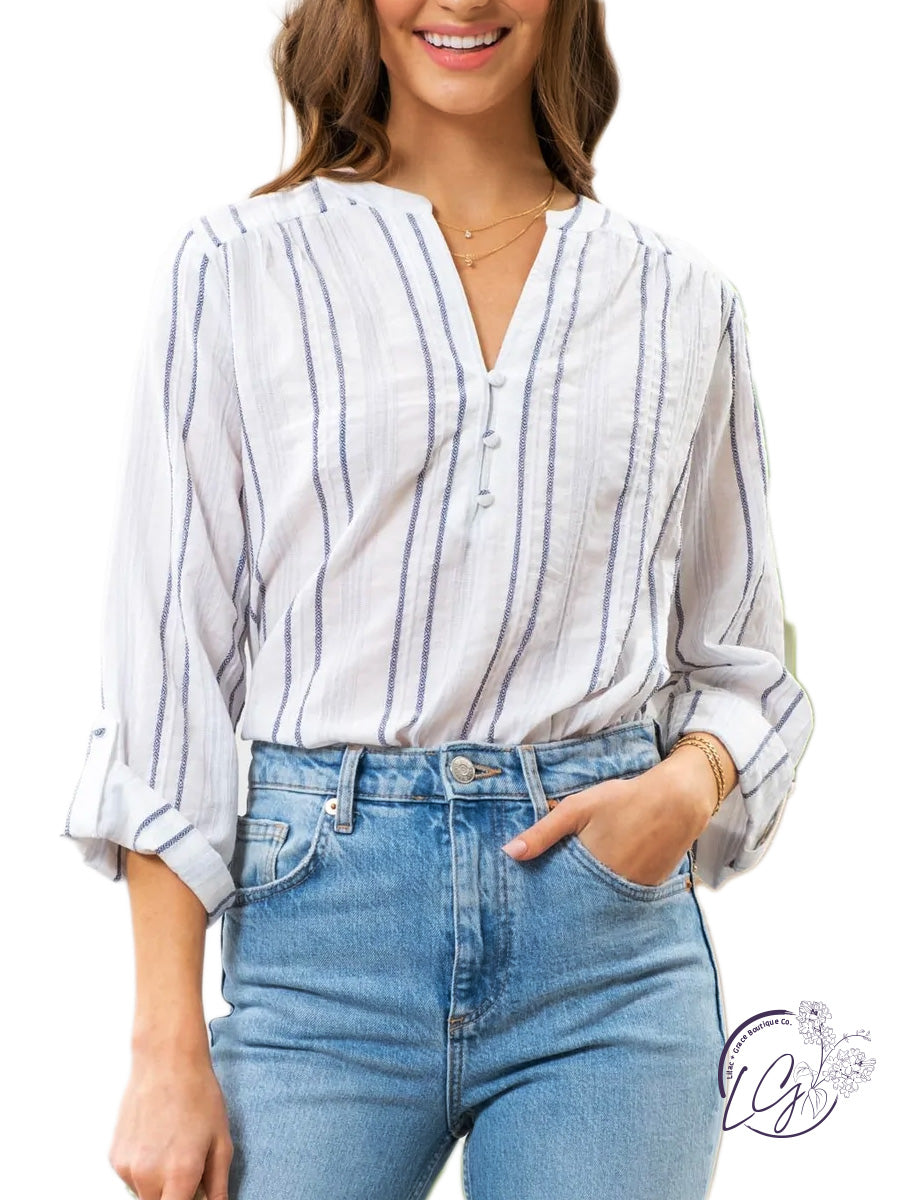 Wasting Time Striped Top