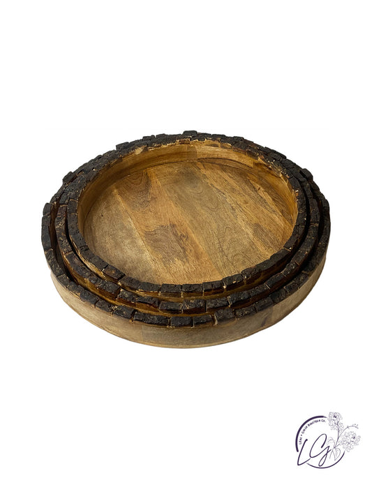 Bark Round Tray