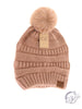 Super Soft Matching Fur Pom CC Beanie