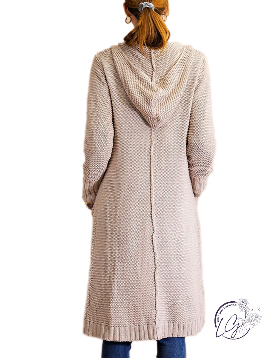 Curvy Got Ya Maxi Hooded Cardigan