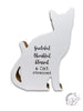 WOOD CAT CUTOUT TABLETOP SIGN