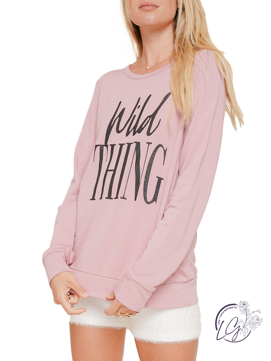 Wild Thing Cutout Back Pullover Sweatshirt