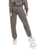 Draped Fleece-lined Jogger Pants