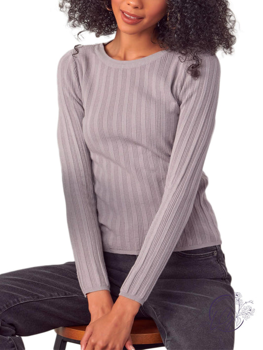 Stating the Obvious Ribbed Sweater