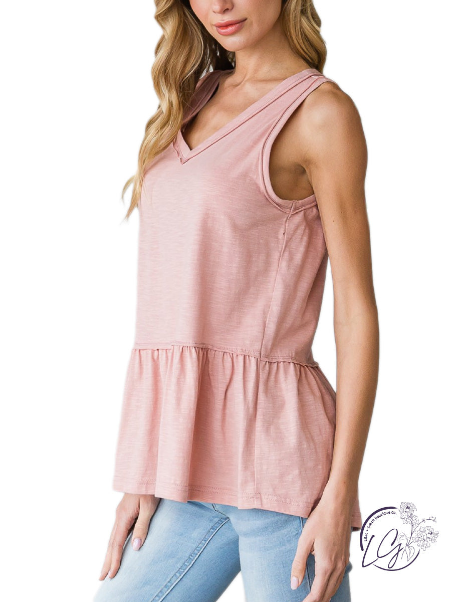 High Standards Knit Babydoll Tank