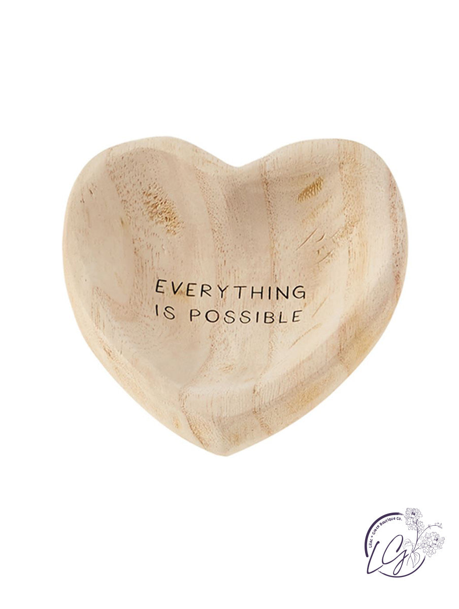 WOOD HEART TRINKET TRAY