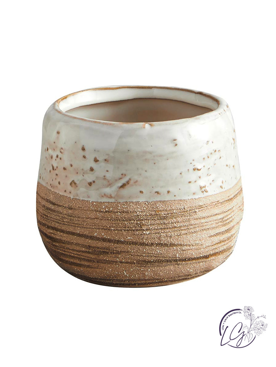 2 Tone Glazed Pot - Small