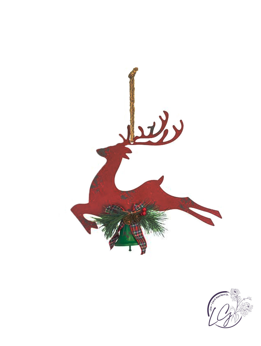 LEAPING REINDEER BELL HANGER