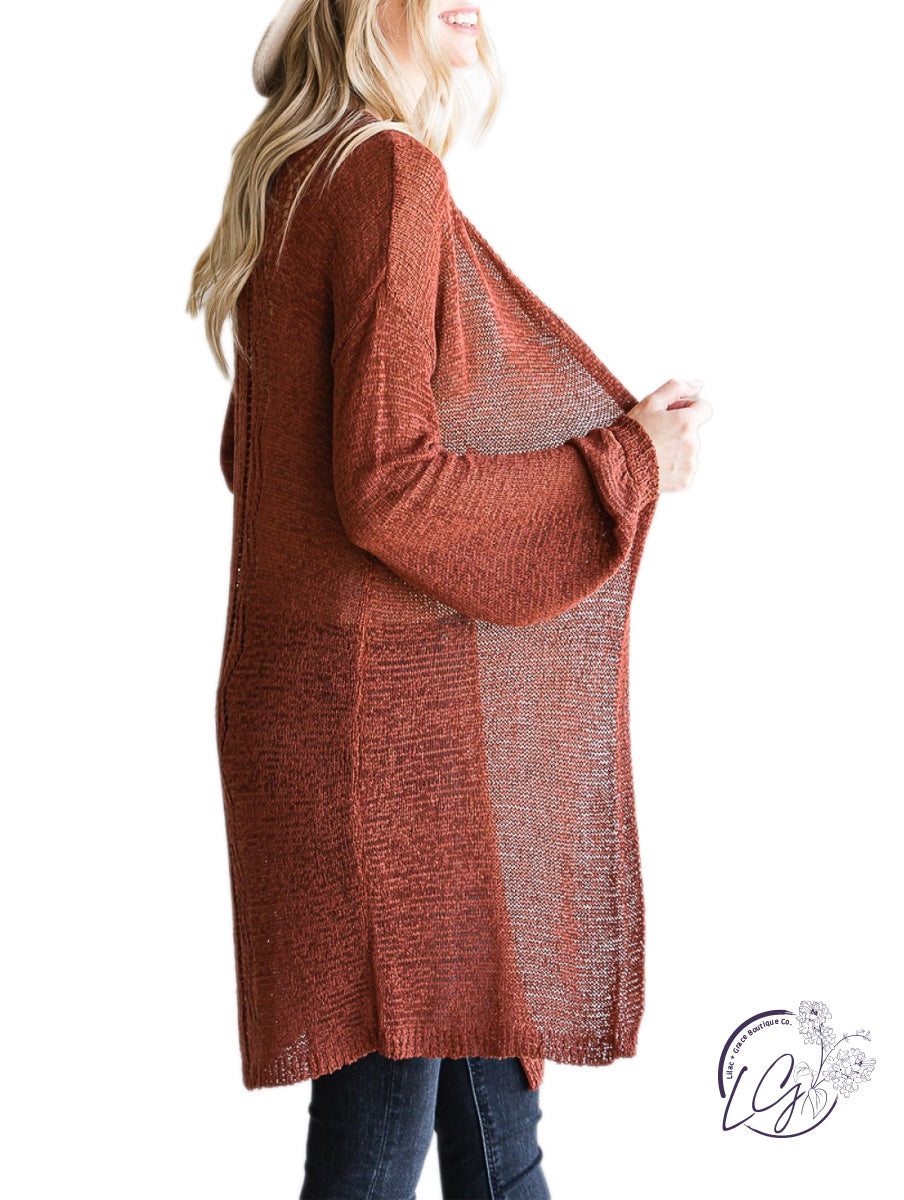 Curvy Influenced By Me Lightweight Cardigan