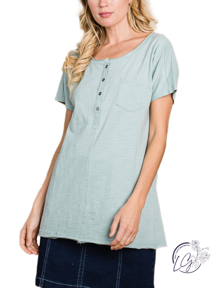 Sweet & Salty Henley Short Sleeve