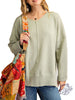 Light Wind Brushed Yarn Knitted Sweater Top