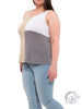 Curvy Early Days Color Block Tank Top