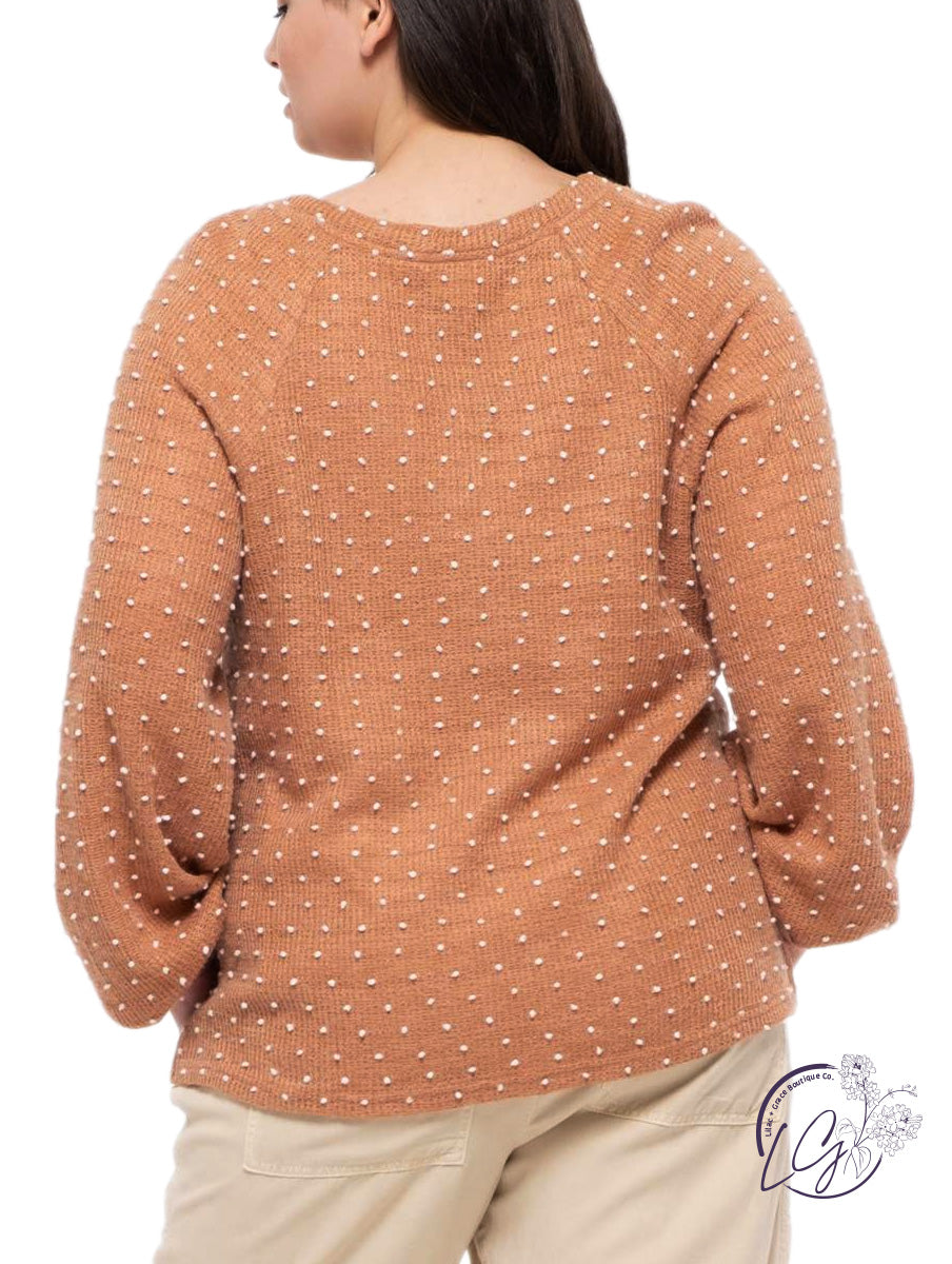 Curvy Chasing A Dream Dotted Long Sleeve