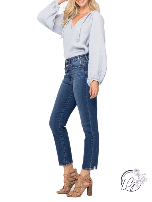 Summer High-Rise Front Yoke Slim by Judy Blue