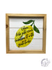 WOOD FRAMED LEMON TABLETOP/WALL SIGN