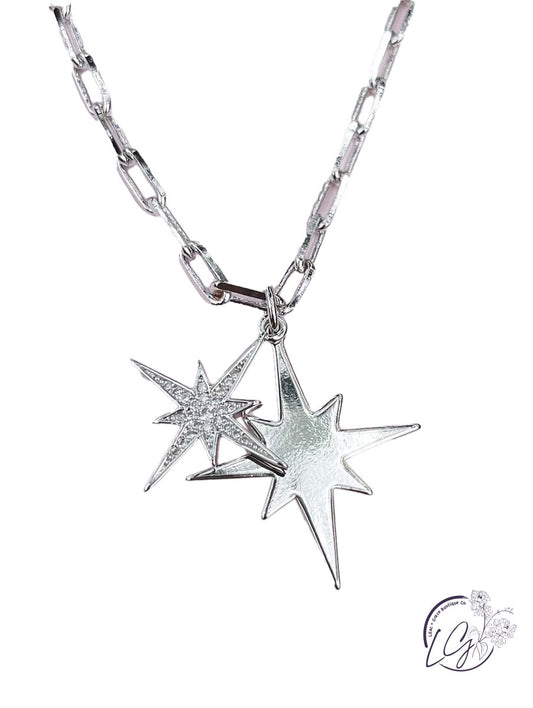 Starburst Necklace Silver