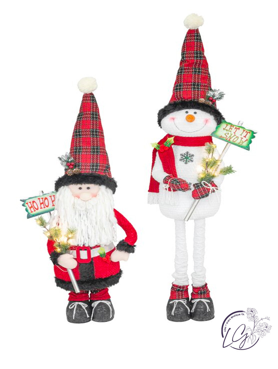 Santa & Snowman Stretch Legs