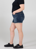 Curvy Suki Mid Rise Double Button Shorts by Silver Jeans