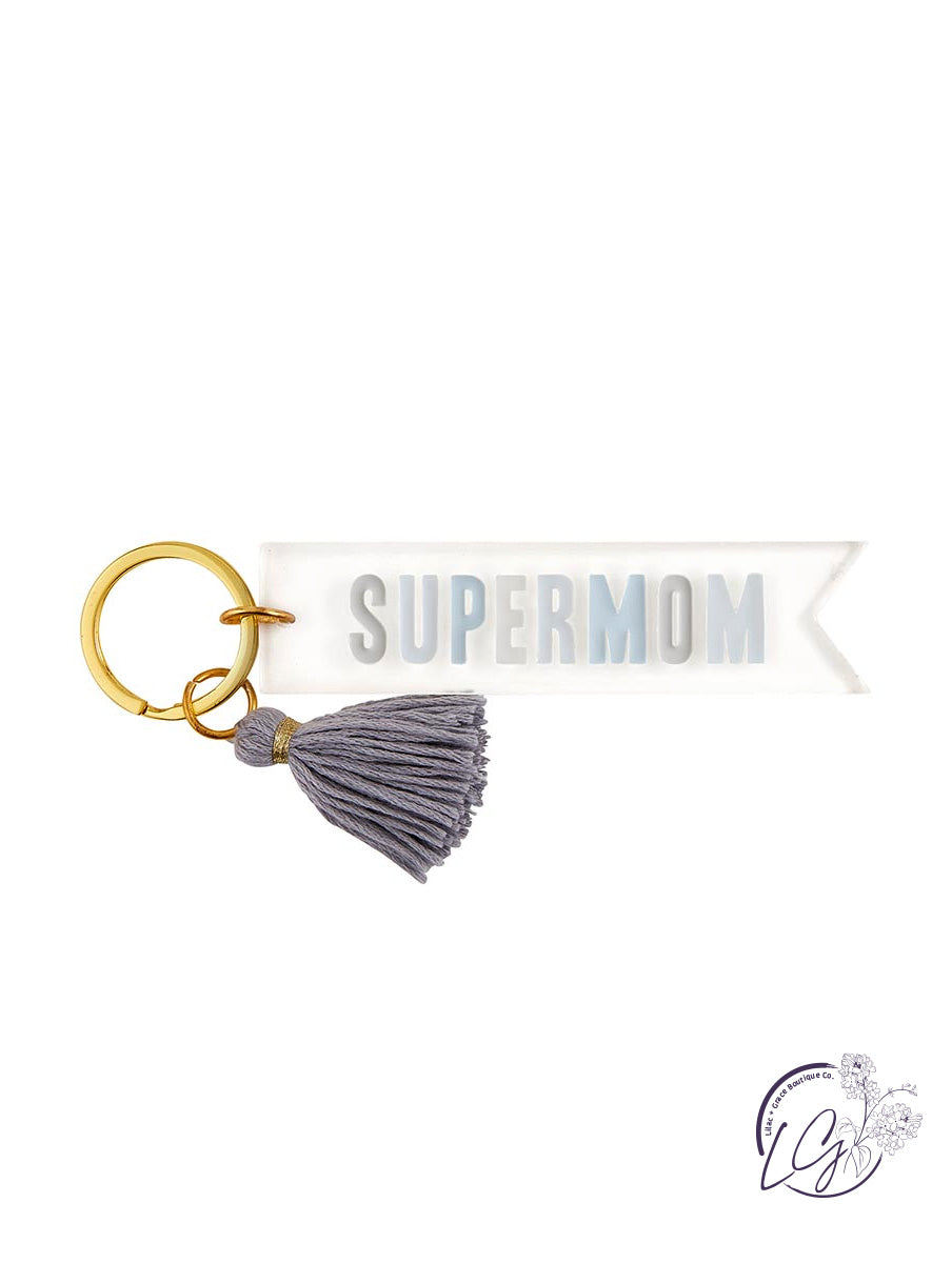 Acrylic Key Tag - Girl Mom