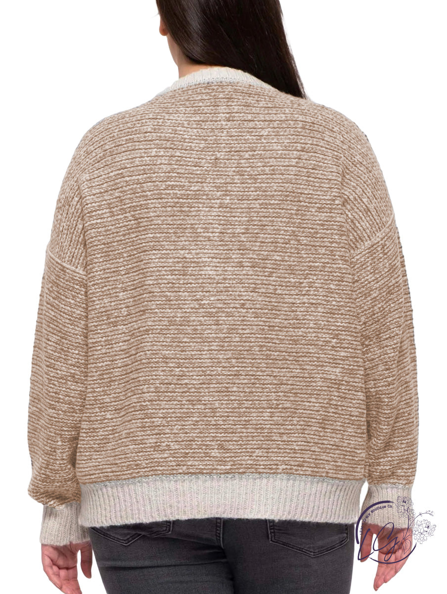 Curvy How I Feel Marled Knit Pullover