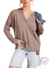 Relaxed V-Neck Lounge Top