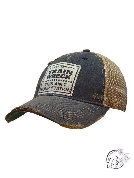 Hey There Train Wreck Trucker Hat