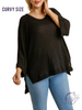 Curvy Greatest Chance 3/4 Sleeve Top