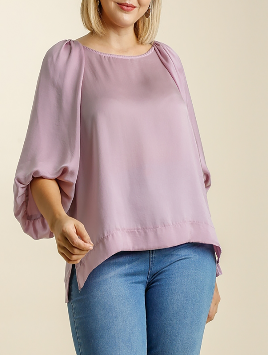 Curvy Dream Easy Balloon Sleeve Top