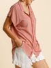 Curvy Blown Away Linen Short Sleeve