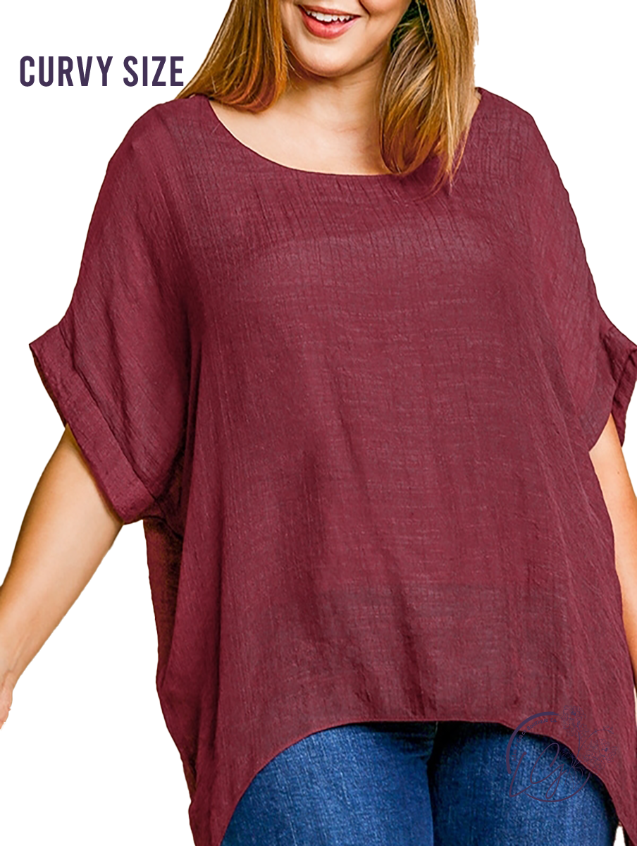 Curvy Endless Possibilities Short Sleeve Top