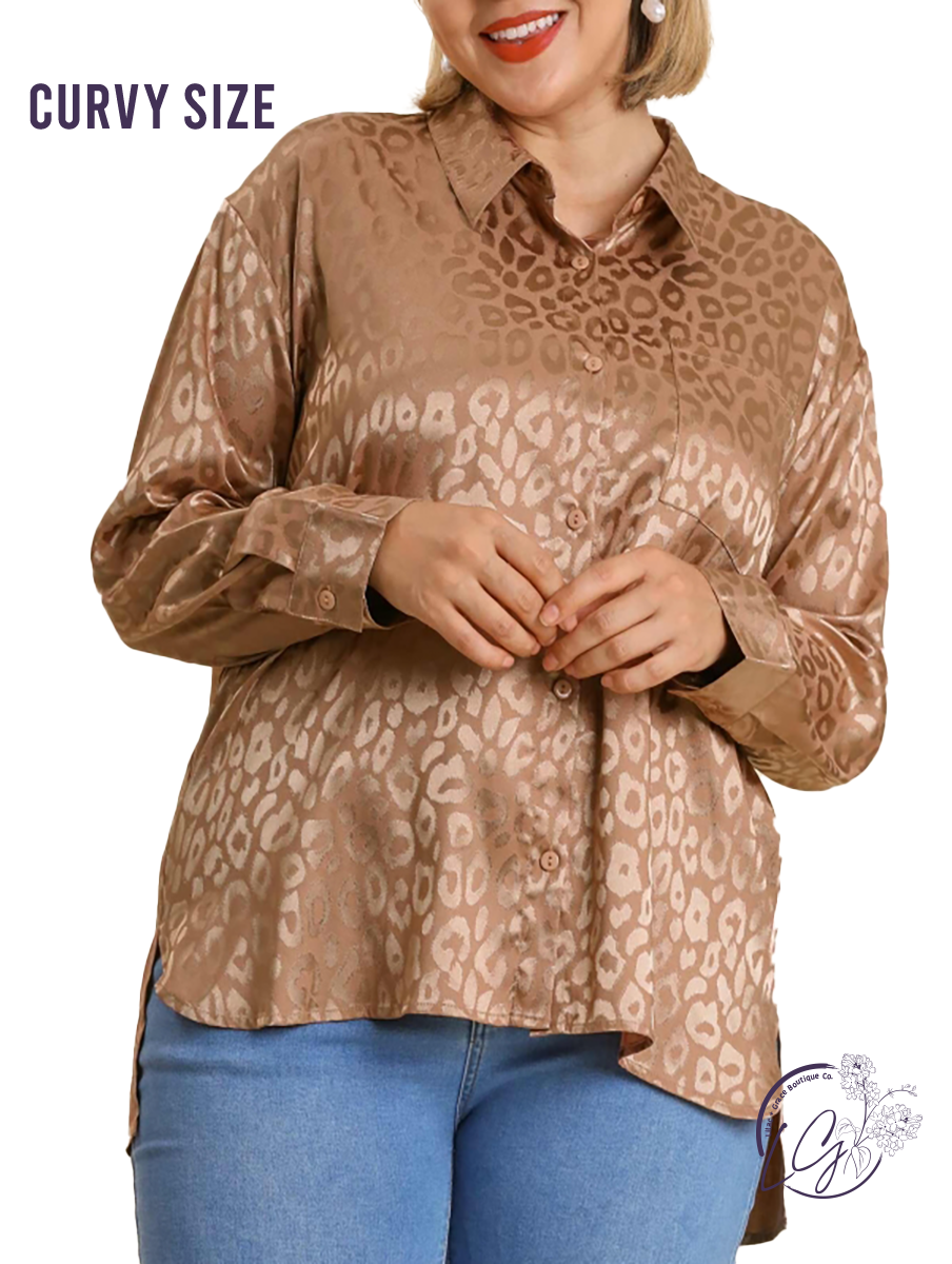 Curvy Once A Year Button Up Long Sleeve