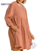 Curvy Sandy Dream 3/4 Sleeve Dress