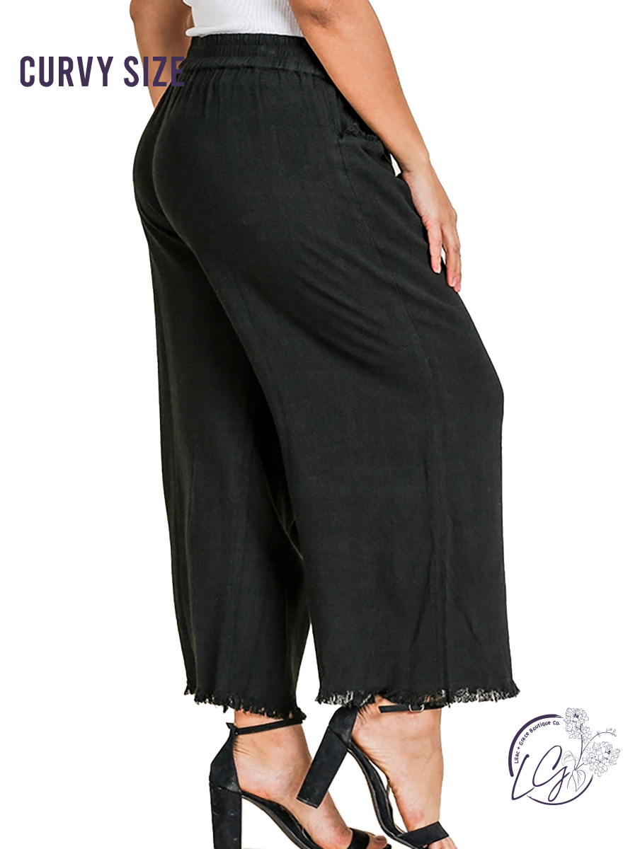 Curvy Not Your Fault Wide Leg Pants