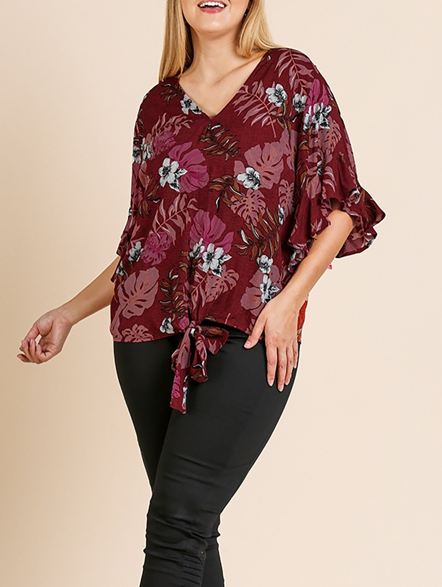 Curvy Meet Me In Paradise Tropical Top