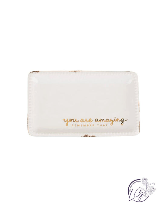 You Are Amazing Rectangle Trinket Tray